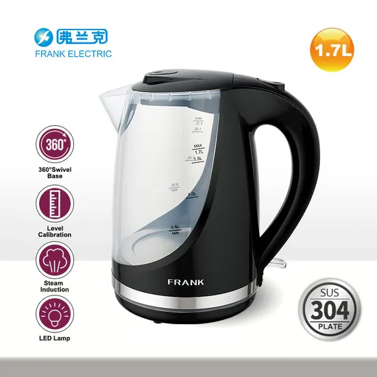 1.7L Double Injection 2200W Home Appliance Electric Kettle