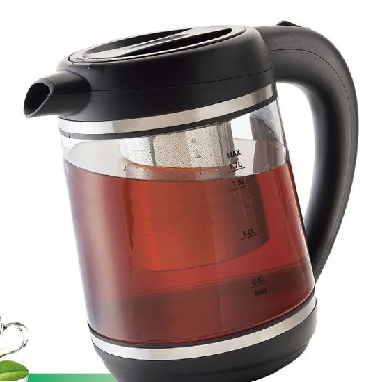 1.7L Electric Glass Tea Kettle Tea Maker for Home