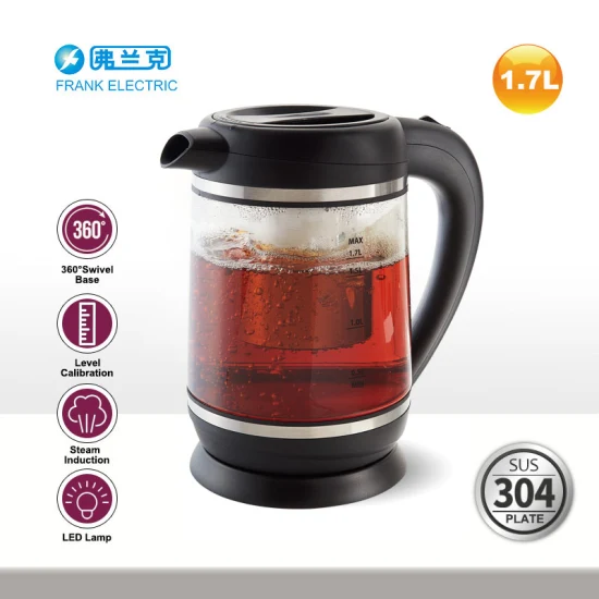 1.7L Electric Glass Tea Kettle Tea Maker for Home