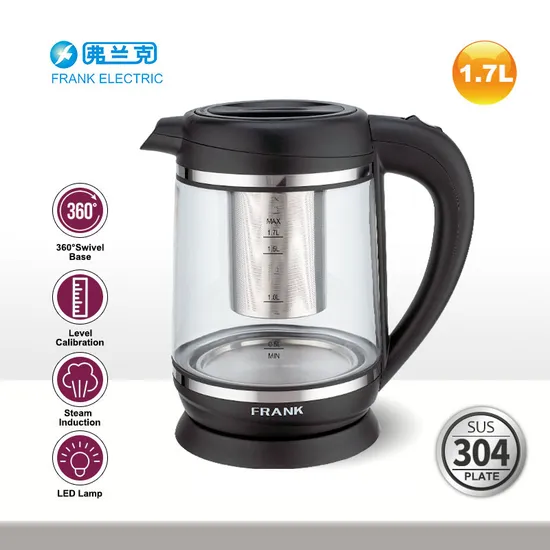 1.7L Electric Glass Tea Kettle Tea Maker for Home