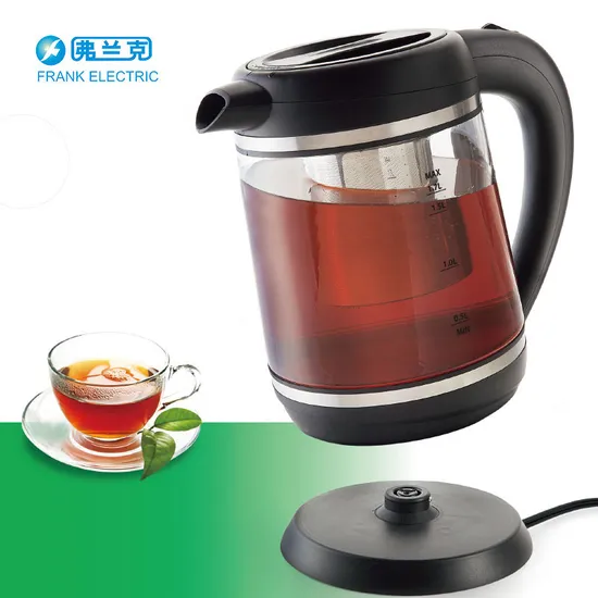 1.7L Electrical Glass Tea Kettle with Tea Infuser