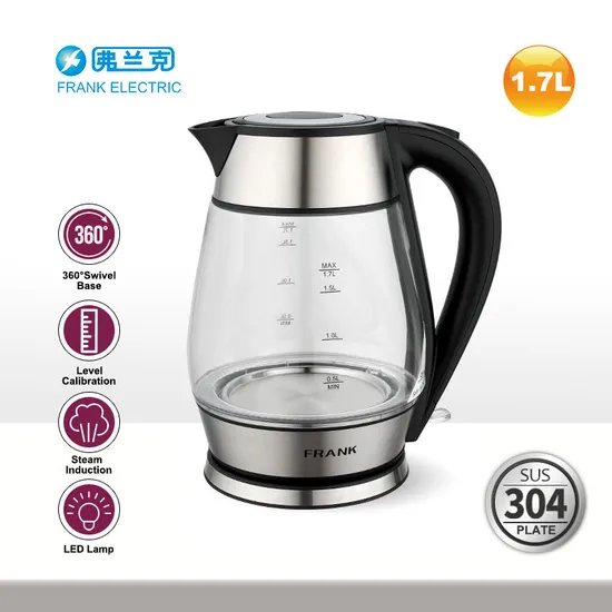 1.7L Fast Boiling Glass Electric Tea Kettle for Home