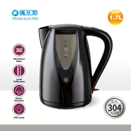 1.7L Food Grade Plastic Kettle with Double Golden Temperature Control