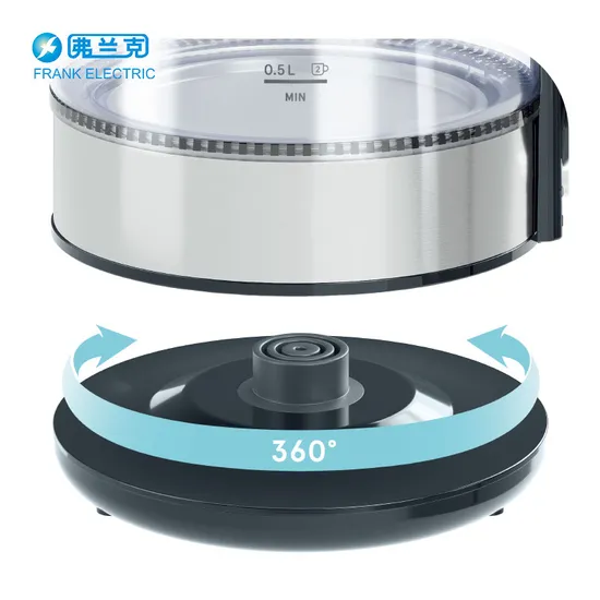 1.7L Glass Body LED Lamp Ring Inside Electric Kettle