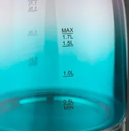 1.7L Glass Kettle Color Coating for Home and Office