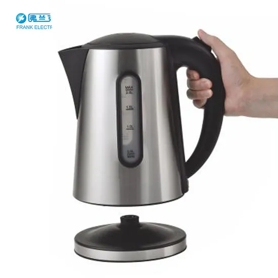 1.7L Plastic Kettle with Stainless Steel Decoration