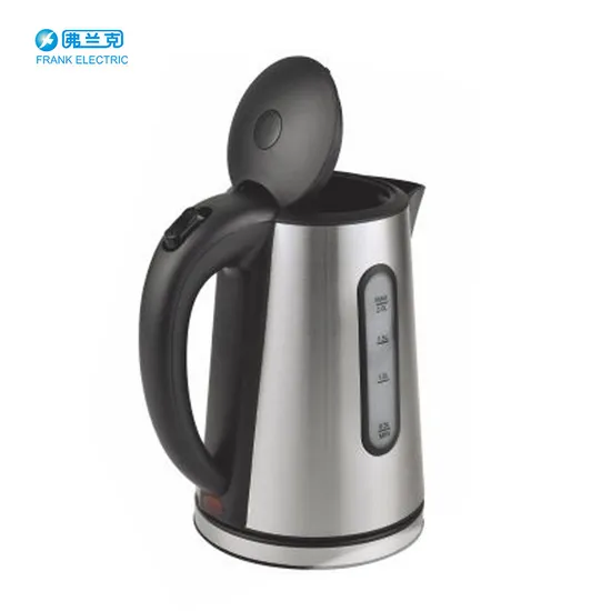 1.7L Plastic Kettle with Stainless Steel Decoration