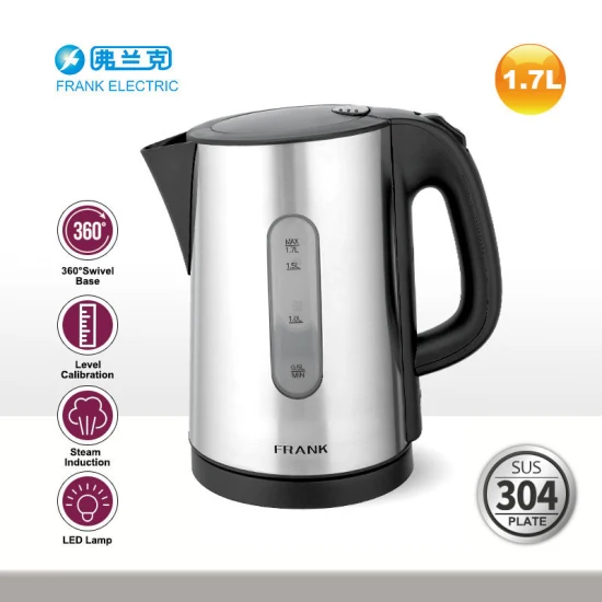 1.7L Plastic Kettle with Stainless Steel Shell