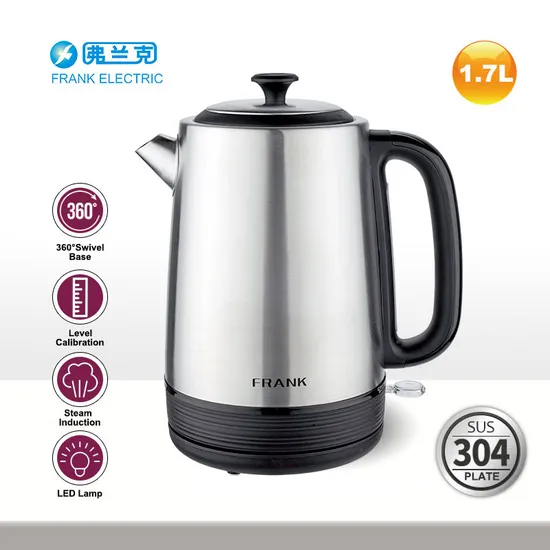 1.7L Retro Design 304 Stainless Steel Electric Kettle