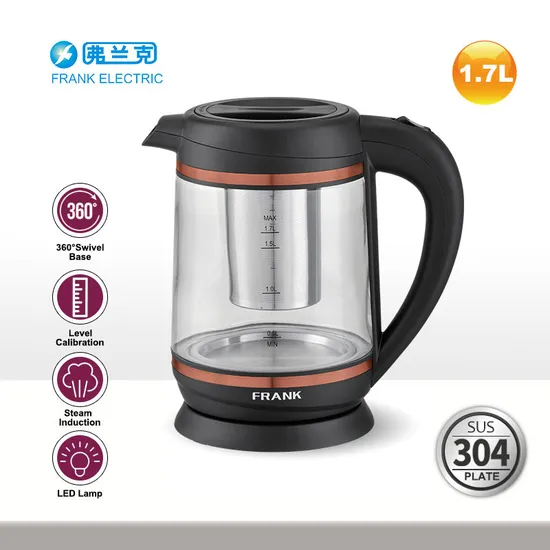 1.7L Water Kettle with Glass Body