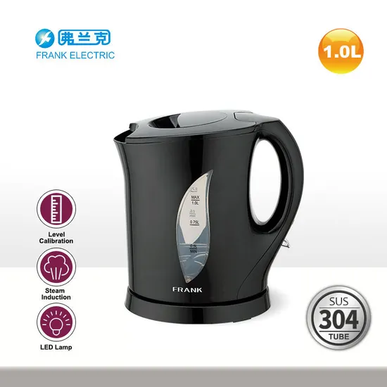 1 Liter Plastic Temperature Control Portable Electric Kettle for Hotel/Household