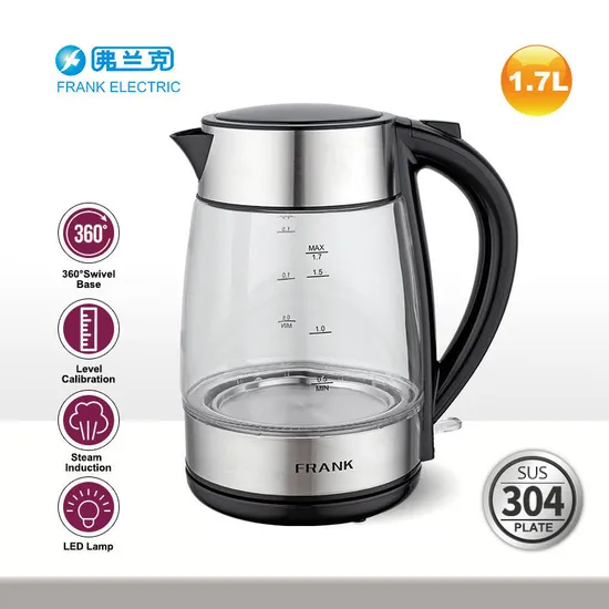 220-240V 1850-2200W Hotel Kitchen China Factory OEM ODM Home Electrical Glass Kettle