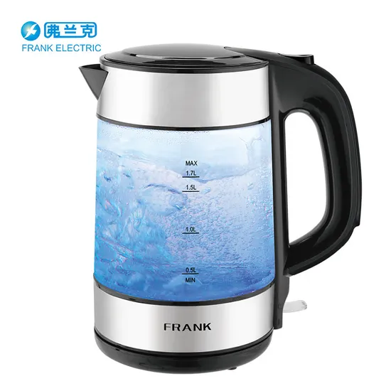 2200W Blue LED Lamp Ring Inside High Quality Electric Glass Kettle