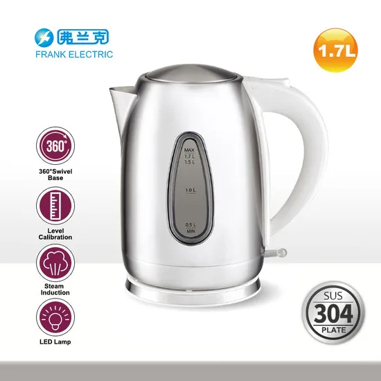 304 Stainless Steel 1.7 Liter Electric Kettle for Hotel