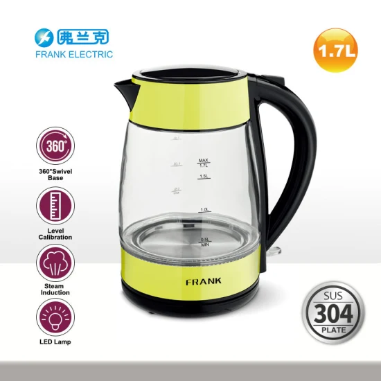 Automatic Power off Multifunctional Health Pot 1.8L Glass Electric Kettle with LED Lamp Inside