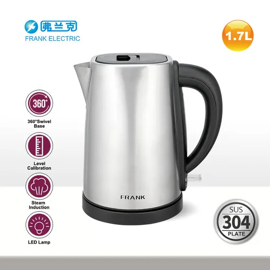 Stainless Steel Electric Kettle with Filter and Automatic Switch off 360 Degree Rotation Cordless Food Grade