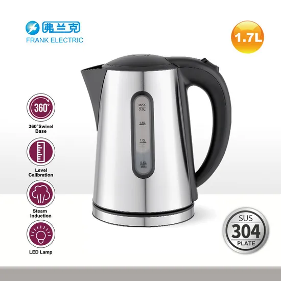 Stainless Steel Electric Regular Kettle with CB Certificate for Southeast Asia, Middle East, Brazile, Australia, South Africa