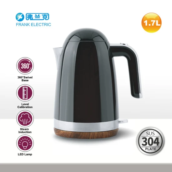 Wood Effect Water Transfer Printing Base Electric Tea Kettle