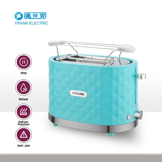 Nice Design 2 Slice Plastic Toaster with 36mm Wide Slot