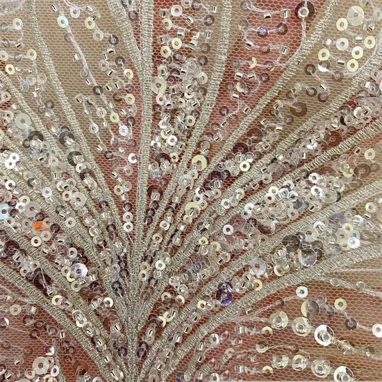 High Quality Factory Make Cheaper Price Beads Crystal Embroidery Lace Fabrics for Wedding Dresses