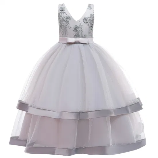 Kids Evening Gown Girls Flower Dress 14 Years Old Tulle Princess Dresses