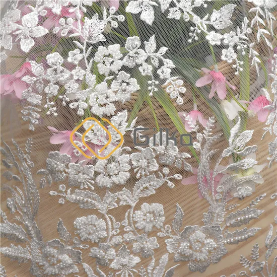 New High-End Listing Dress 60 Rayon Dress Lace Embroidery Lace Fabrics for Wedding Dresses