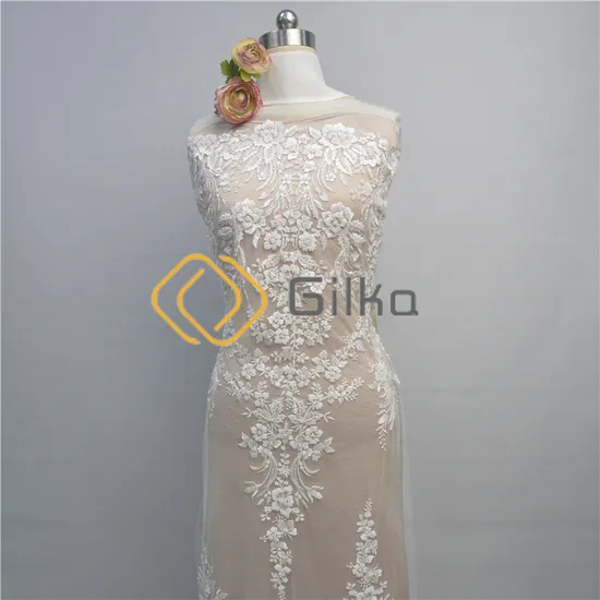 New High-End Listing Dress 60 Rayon Dress Lace Embroidery Lace Fabrics for Wedding Dresses