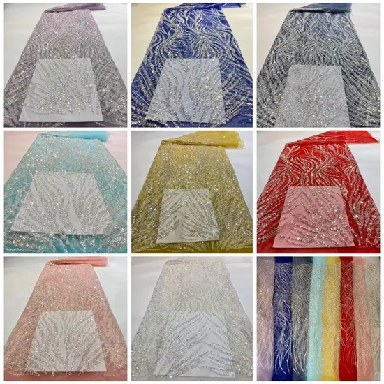 Wonderful Romantic Factory OEM Cheaper Lace Fabrics for Dresses and Gowns