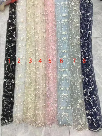 Factory Price Secret Flower 3D Embroidered Textile Lace Fabric for Modern Dress