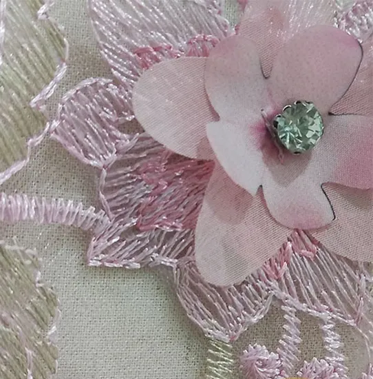 Manufacturer Price Handmade Bead Stitching Embroidered Fabric for Stage Dress