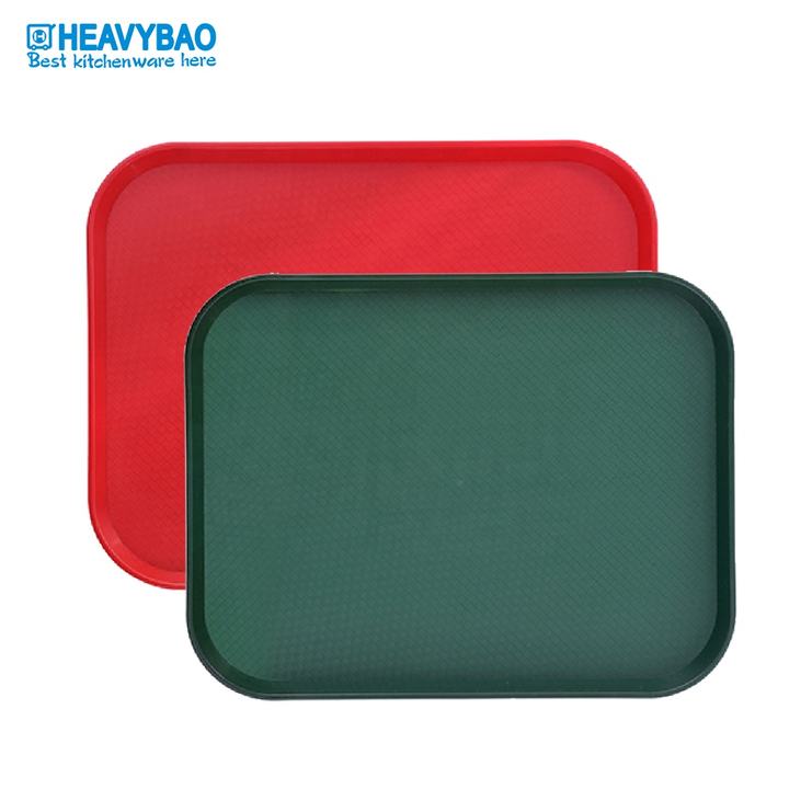 Anti Slip Square Shape  Food Serving Tray Food Grade PP Material serving restaurant serving tray