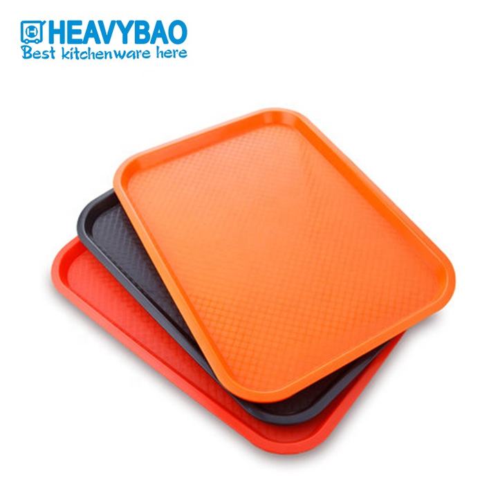 Anti Slip Square Shape  Food Serving Tray Food Grade PP Material serving restaurant serving tray