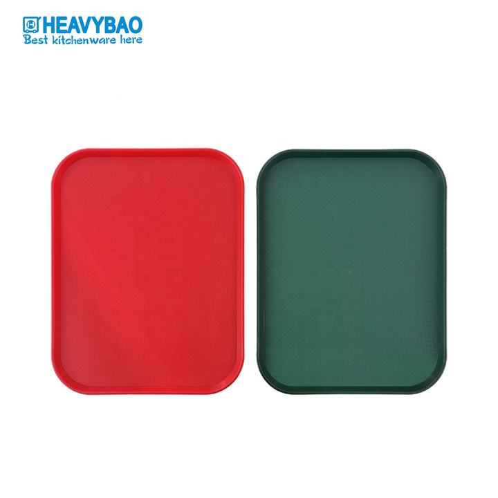 Anti Slip Square Shape  Food Serving Tray Food Grade PP Material serving restaurant serving tray