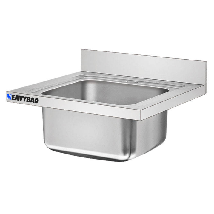 Custom Heavybao 304 Industrial Stainless Steel Kitchen Sink Bowl Handmade Rectangular Table Commercial Kitchen Kitchen