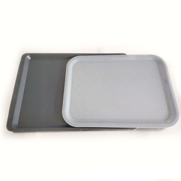 Eco-Friendly Rectangular Dining Food Plastic PP Serving Tray Fast Food Restaurant Tray