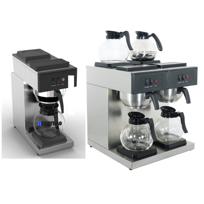 HEAVYBAO Commercial Electric Cafeteria Distilling Cafe Coffee Makers Filter Set Home Drip Coffee Machines