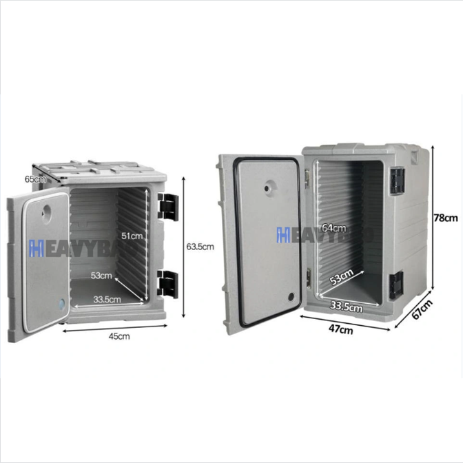 Heavybao 90L 120L Commercial Catering Keep Cold Warm Transport Container Holding Cabinet Thermo Box Insulated Food Pan Carrier