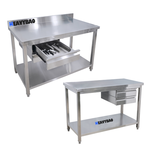 Heavybao Catering Equipment Kitchen  Strong Structure Stainless Steel Worktable High-Volume Manufacturing