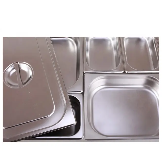 Heavybao Catering Restaurant Cafe Hotel Kitchenware Euro Style Stainless Steel GN Pan Gastronorm Container Food Pan