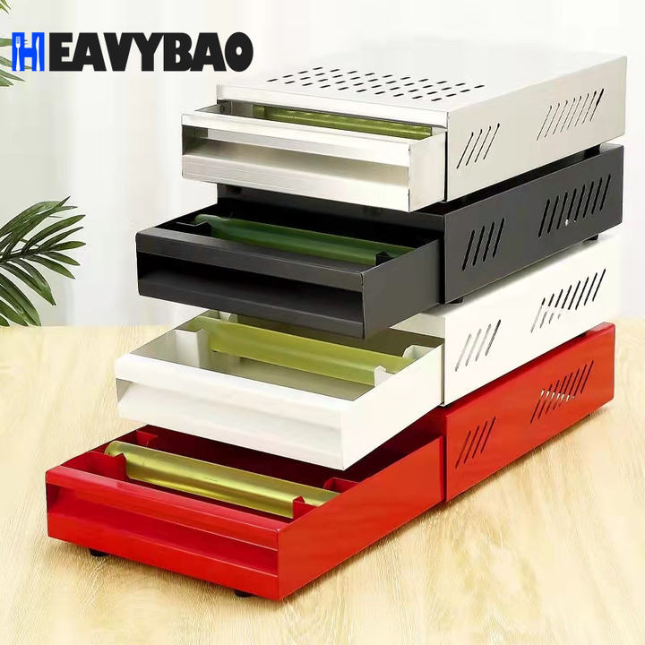 Heavybao Coffee Shop Rectangular Coffee Knock Chute Bin Coffee Tools Stainless Steel Barista Espresso Box Drawer