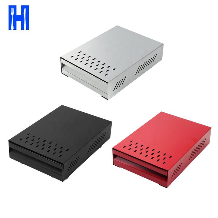 Heavybao Coffee Tools Stainless Steel Espresso Knock Box for Coffee Shop Rectangular Coffee Knock Chute Bin