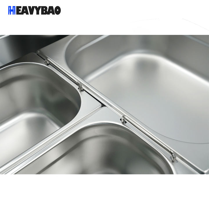 Heavybao Commercial Hotel  Stainless Steel Gastronorm Containers Handle Catering Food Pans Standard GN Pan China Supplier B2B