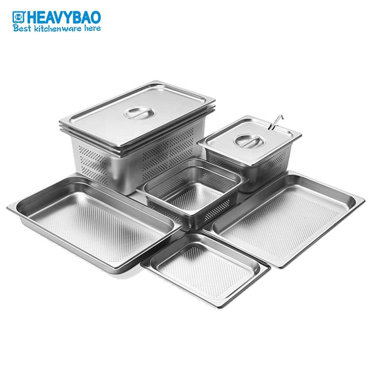 Heavybao Commercial Kitchen Catering Equipment 1/1 GN Container Food Serving Tray Pans For Buffet Using