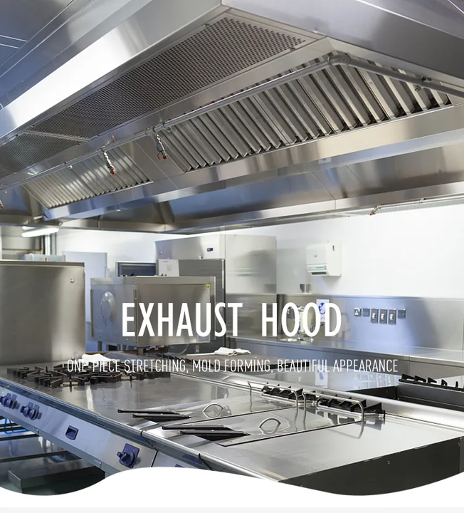 Heavybao Commercial Kitchen Exhaust Range Hood Two Side Kitchen Hood OEM Restaurant Exhaust Rang Hood