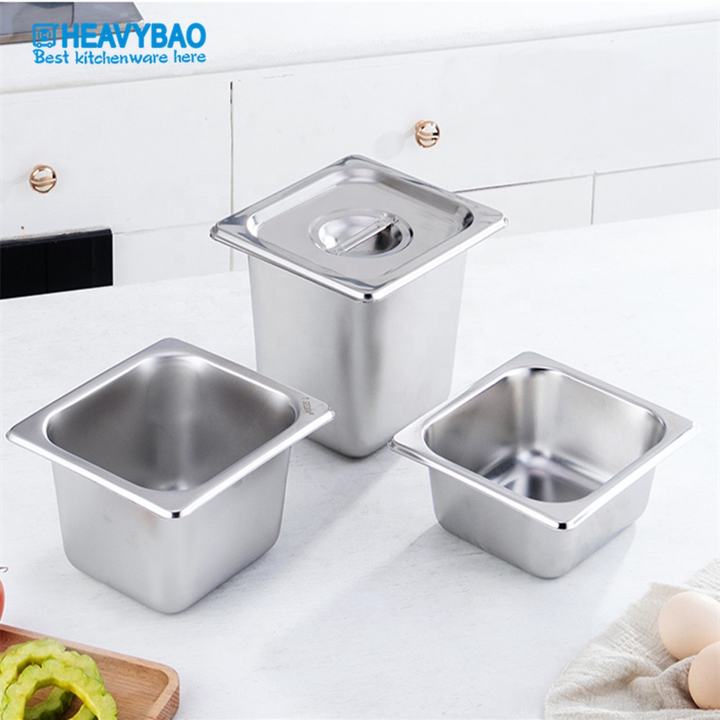 Heavybao Commercial Professional Durable Multipurpose Tray Stainless Steel Buffet Gastro Containers Food Pan GN 11