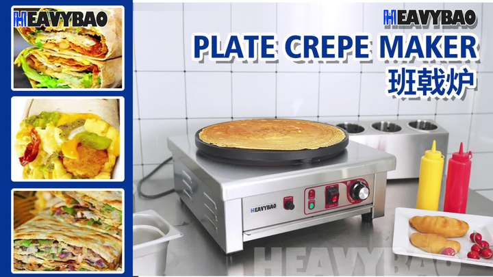 Heavybao Commercial Professional Electric Industrial Counter Top Crepe Makers Crepe Pancake Making Machine