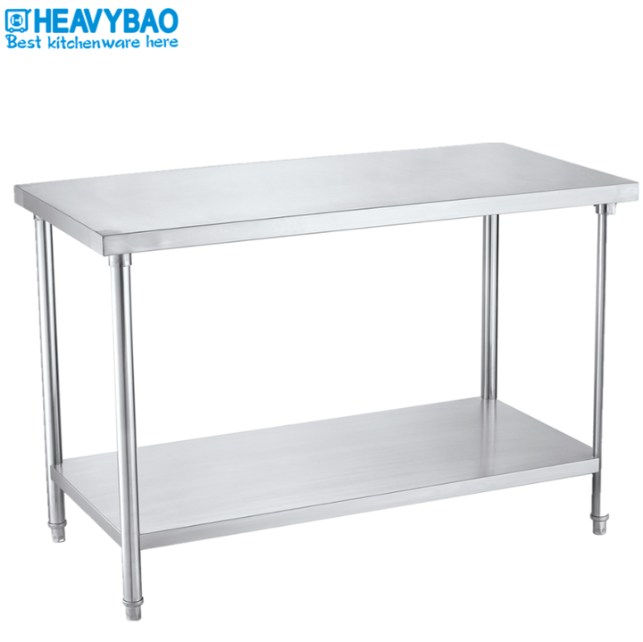 Heavybao Commercial Restaurant Customized Kitchen Equipment Strong Stainless Steel Working Table Used Food Prep Work Table