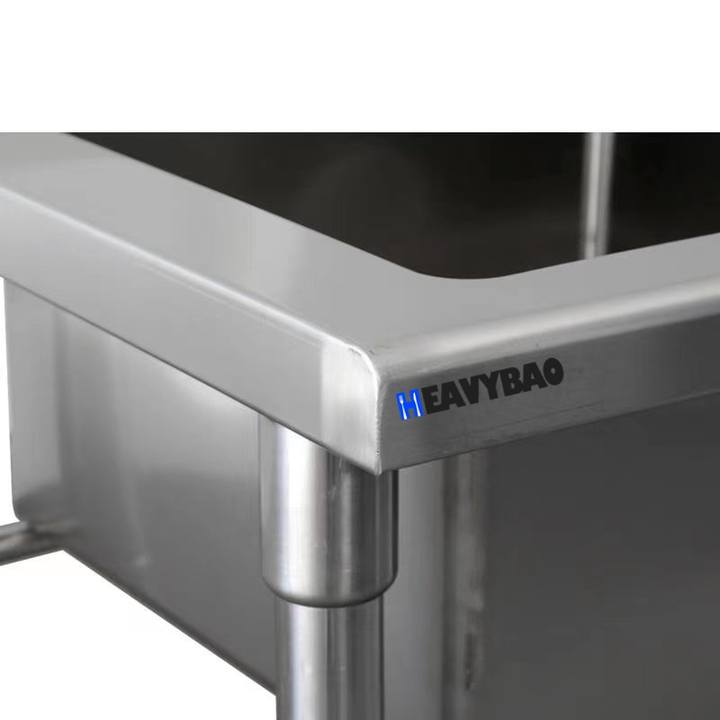 Heavybao Commercial Restaurant Equipment Heavy Duty Kitchen Work bench Sink With Drainboard Outdoor Stainless Steel Sink Table China Manufacturing Hub