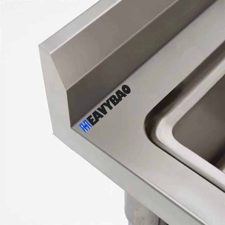Heavybao Commercial Restaurant Equipment Heavy Duty Kitchen Work bench Sink With Drainboard Outdoor Stainless Steel Sink Table China Manufacturing Hub