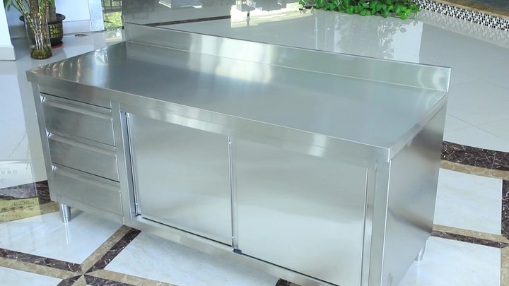 Heavybao Commercial Restaurant Kitchen Equipment Inox Kitchen Cabinet Cupboard Stainless Steel Drawer Worktable